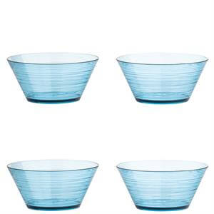 The Three Rivers Hampers Co. Blue Linear Set of 4 Re-Usable Bowls